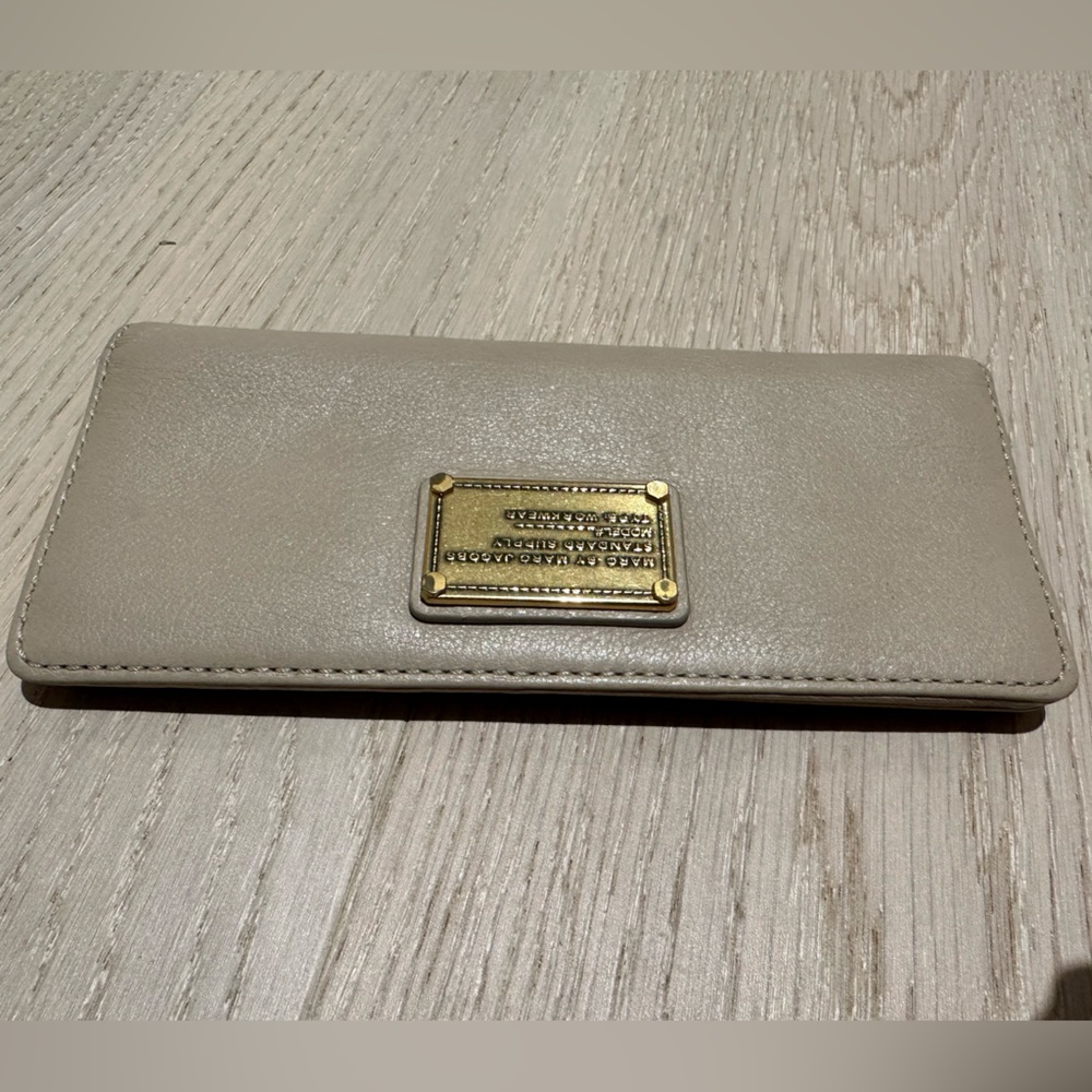 MARC BY MARC JACOBS Leather Wallet with Gold Accent